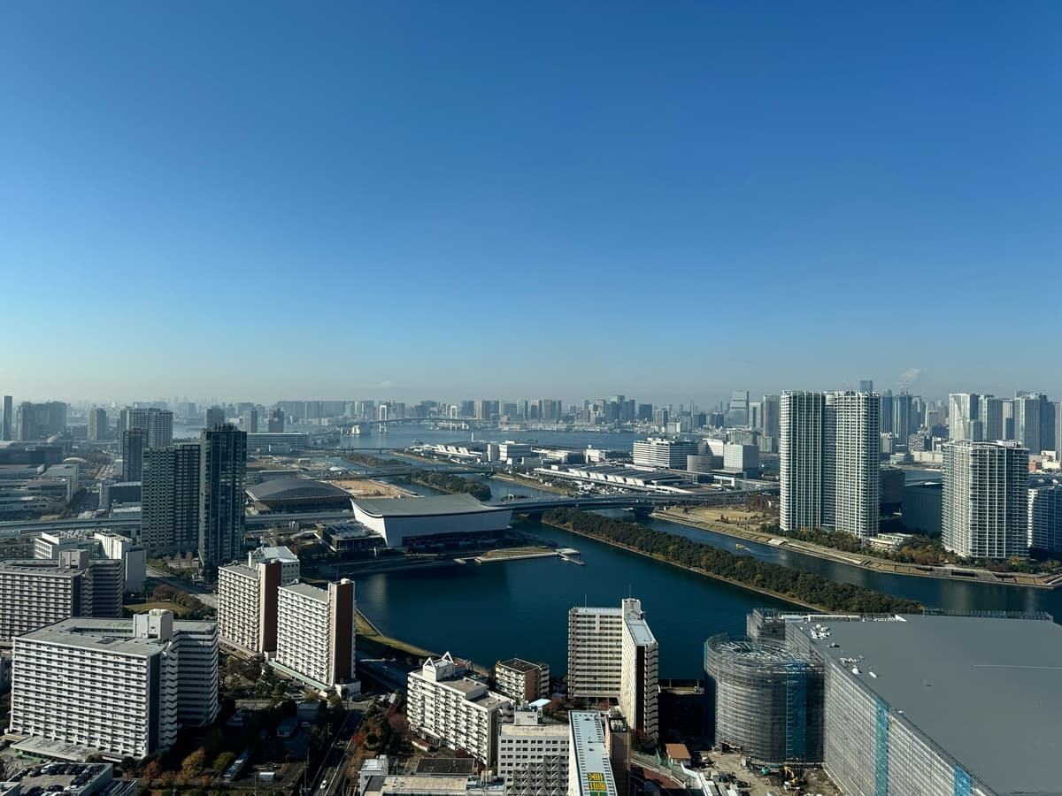 パークタワー東雲のスカイラウンジからの眺望（としとくらし）